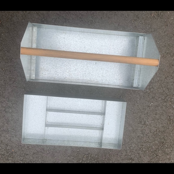 Galvanized Steel Metal Tool Box, Caddy, Industrial, Rustic, Primitive Home Decor - Picture 4 of 6